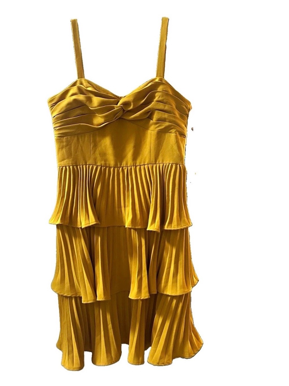 Gianni Bini Ruffle Tiered Mini Dress, Adjustable Spaghetti Straps, Size 10